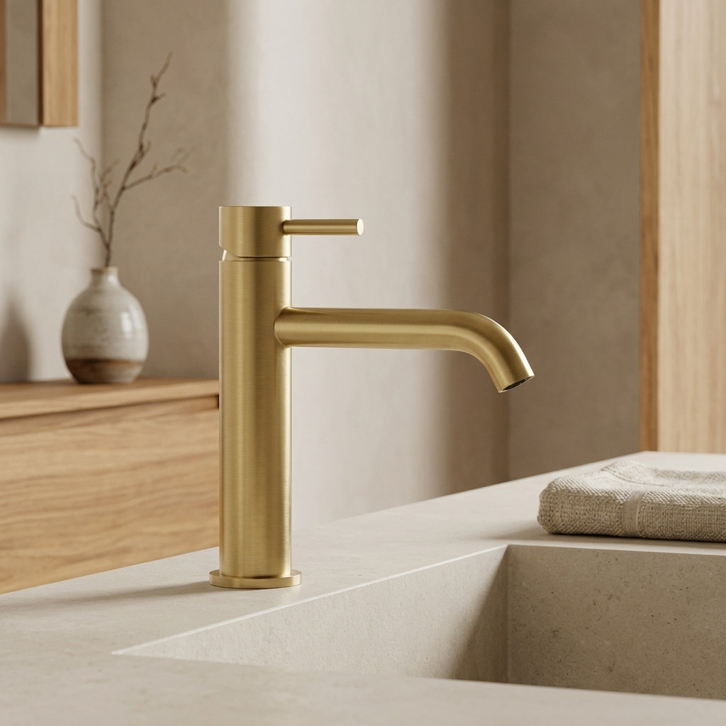 Aquanello Eterna Single-Handle Sink Faucet Brushed Gold ET1000-60